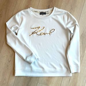Karl Lagerfeld White Sweatshirt Size S